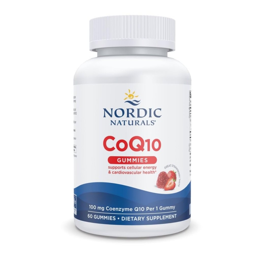 Nordic Naturals CoQ10 Gummies, Strawberry - 60 Gummies - 100 mg Coenzyme Q10 (CoQ10) - Great Taste - Heart Health, Cellular Energy Production, Antioxidant Support - Non-GMO, Vegan - 60 Servings Nordic Naturals CoQ10 Gummies, Strawberry - 60 Gummies - 100 mg Coenzyme Q10 (CoQ10) - Great Taste - Heart Health, Cellular Energy Production, Antioxidant Support - Non-GMO, Vegan - 60 Servings
