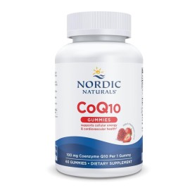 Nordic Naturals CoQ10 Gummies, Strawberry - 60 Gummies - 100 mg Coenzyme Q10 (CoQ10) - Great Taste - Heart Health, Cellular Energy Production, Antioxidant Support - Non-GMO, Vegan - 60 Servings
