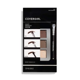 COVERGIRL - Easy Breezy Brow Powder Kit, three shades brow definer, professional double-ended angled brush, effortless, 100% Cruelty-Free COVERGIRL - Easy Breezy Brow Powder Kit, three shades brow definer, professional double-ended angled brush, effortless, 100% Cruelty-Free