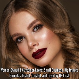 Mynena Burgundy Red Long Lasting Lipstick for Women Waterproof & Transfer-Proof | Hydrating with Shea Butter | Bold Pigment Matte Color Lip Stain | Talc-Free & Vegan Product that Performs | Emma Mynena Burgundy Red Long Lasting Lipstick for Women Waterproof & Transfer-Proof | Hydrating with Shea Butter | Bold Pigment Matte Color Lip Stain | Talc-Free & Vegan Product that Performs | Emma
