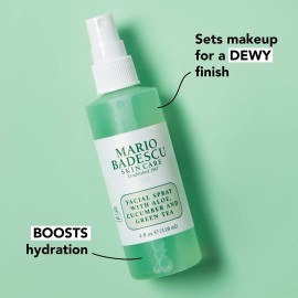 Mario Badescu Facial Spray with Aloe, Cucumber and Green Tea for All Skin Types | Face Mist that Hydrates & Invigorates | 4 FL OZ Mario Badescu Facial Spray with Aloe, Cucumber and Green Tea for All Skin Types | Face Mist that Hydrates & Invigorates | 4 FL OZ