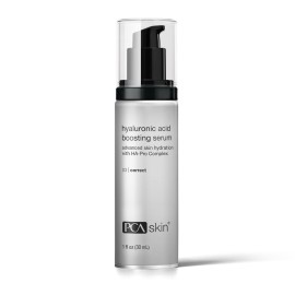 PCA SKIN Hyaluronic Acid Boosting Face Serum, Hyaluronic Acid Serum for Face Made with Niacinamide and Ceramides, Helps Reduce Fine Lines and Wrinkles and Delivers 24-Hour Moisturization, 1 Oz Pump