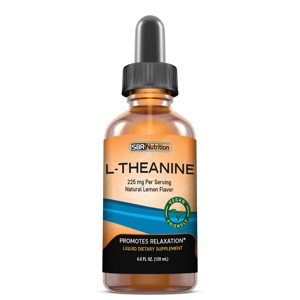 SBR Nutrition Liquid L-Theanine Drops | All Natural, Vegan, Alcohol Free, Non-GMO | for Sleep Aid, Calm, Relaxation, Focus Without Drowsiness | Synergistic with Coffee or Caffeine SBR Nutrition Liquid L-Theanine Drops | All Natural, Vegan, Alcohol Free, Non-GMO | for Sleep Aid, Calm, Relaxation, Focus Without Drowsiness | Synergistic with Coffee or Caffeine
