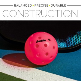 Franklin Sports X-40 Pickleballs - Outdoor 3 Pack USA PICKLEBALL APPROVED Pink Official Ball of US Open Pickleball Championships Franklin Sports X-40 Pickleballs - Outdoor 3 Pack USA PICKLEBALL APPROVED Pink Official Ball of US Open Pickleball Championships