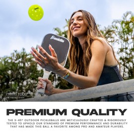 Franklin Sports Outdoor- X-40 Pickleball Balls - USA Pickleball (USAPA) Approved - 3 Pack Outside Pickleballs - Optic Yellow - US Open Ball Franklin Sports Outdoor- X-40 Pickleball Balls - USA Pickleball (USAPA) Approved - 3 Pack Outside Pickleballs - Optic Yellow - US Open Ball