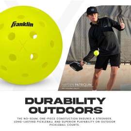 Franklin Sports Outdoor- X-40 Pickleball Balls - USA Pickleball (USAPA) Approved - 3 Pack Outside Pickleballs - Optic Yellow - US Open Ball Franklin Sports Outdoor- X-40 Pickleball Balls - USA Pickleball (USAPA) Approved - 3 Pack Outside Pickleballs - Optic Yellow - US Open Ball