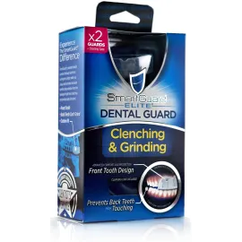Dental Guard SMARTGUARD ELITE (2 Guards 1 Travel case) Front tooth Custom Anti Teeth Grinding Night Guard for Clenching - Dentist Designed - Bruxing Splint Mouth Protector for Relief of Symptoms