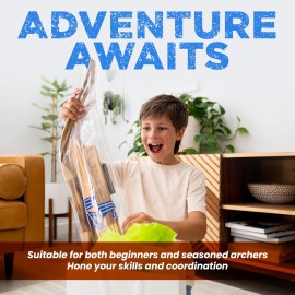 Adventure Awaits! - 2-Pack Handmade Wooden Bow and Arrow Set - 20 Wood Arrows and 2 Quivers - for Outdoor Play Adventure Awaits! - 2-Pack Handmade Wooden Bow and Arrow Set - 20 Wood Arrows and 2 Quivers - for Outdoor Play