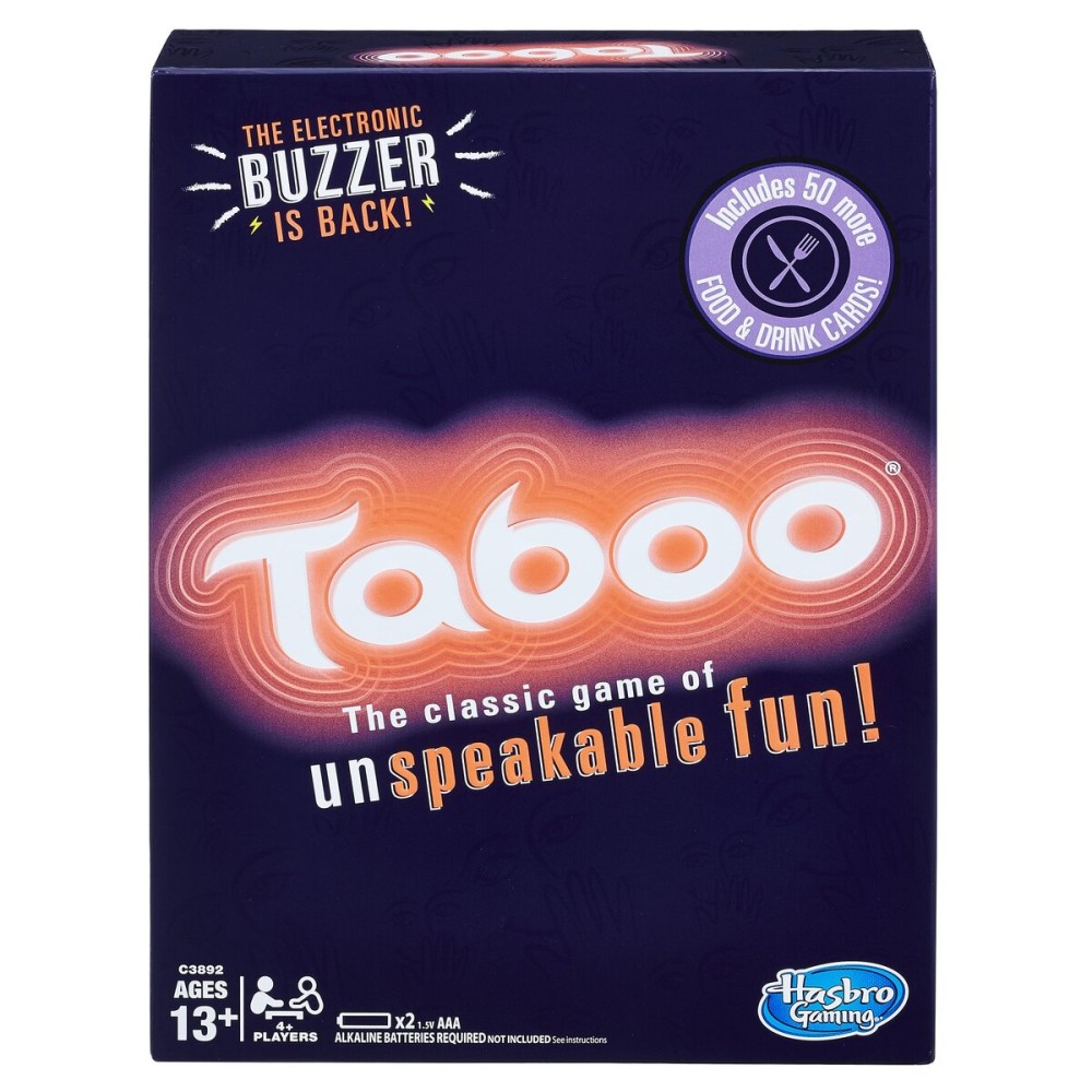 Hasbro Gaming Taboo Party Board Game with Buzzer for Kids Ages 13 and Up (Amazon Exclusive) Hasbro Gaming Taboo Party Board Game with Buzzer for Kids Ages 13 and Up (Amazon Exclusive)