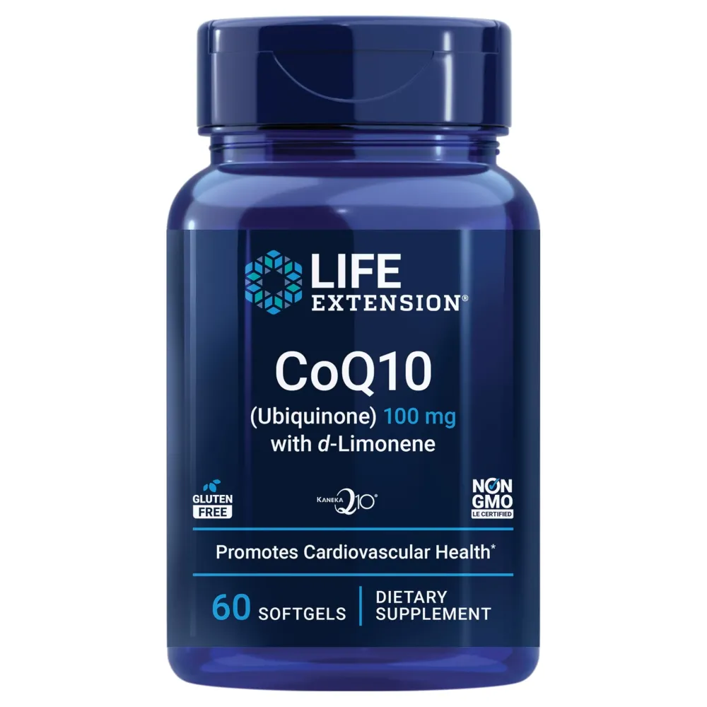 Life Extension CoQ10 (Ubiquinone) with d-Limonene - Heart Health, Fight General Fatigue, Better Absorption - Gluten-Free, Non-GMO - 60 Softgels Life Extension CoQ10 (Ubiquinone) with d-Limonene - Heart Health, Fight General Fatigue, Better Absorption - Gluten-Free, Non-GMO - 60 Softgels