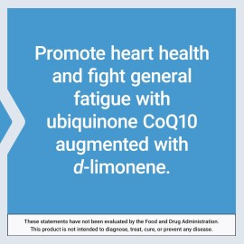 Life Extension CoQ10 (Ubiquinone) with d-Limonene - Heart Health, Fight General Fatigue, Better Absorption - Gluten-Free, Non-GMO - 60 Softgels Life Extension CoQ10 (Ubiquinone) with d-Limonene - Heart Health, Fight General Fatigue, Better Absorption - Gluten-Free, Non-GMO - 60 Softgels