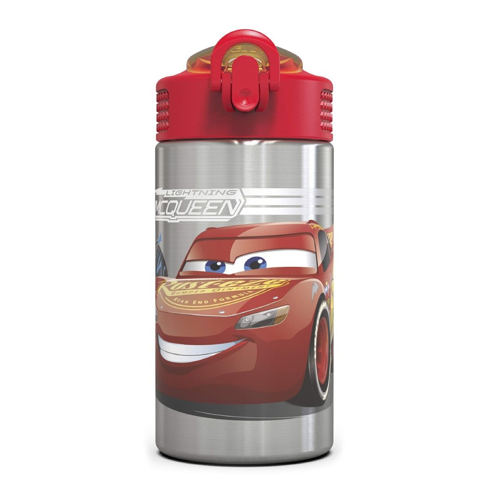 Zak Designs Disney Cars 3 - Stainless Steel Water Bottle with One Hand Operation Action Lid and Built-in Carrying Loop, Kids Water Bottle with Straw Spout is Perfect for Kids (15.5 oz, 18/8, BPA-Free) Zak Designs Disney Cars 3 - Stainless Steel Water Bottle with One Hand Operation Action Lid and Built-in Carrying Loop, Kids Water Bottle with Straw Spout is Perfect for Kids (15.5 oz, 18/8, BPA-Free)