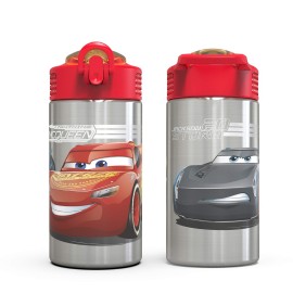 Zak Designs Disney Cars 3 - Stainless Steel Water Bottle with One Hand Operation Action Lid and Built-in Carrying Loop, Kids Water Bottle with Straw Spout is Perfect for Kids (15.5 oz, 18/8, BPA-Free) Zak Designs Disney Cars 3 - Stainless Steel Water Bottle with One Hand Operation Action Lid and Built-in Carrying Loop, Kids Water Bottle with Straw Spout is Perfect for Kids (15.5 oz, 18/8, BPA-Free)
