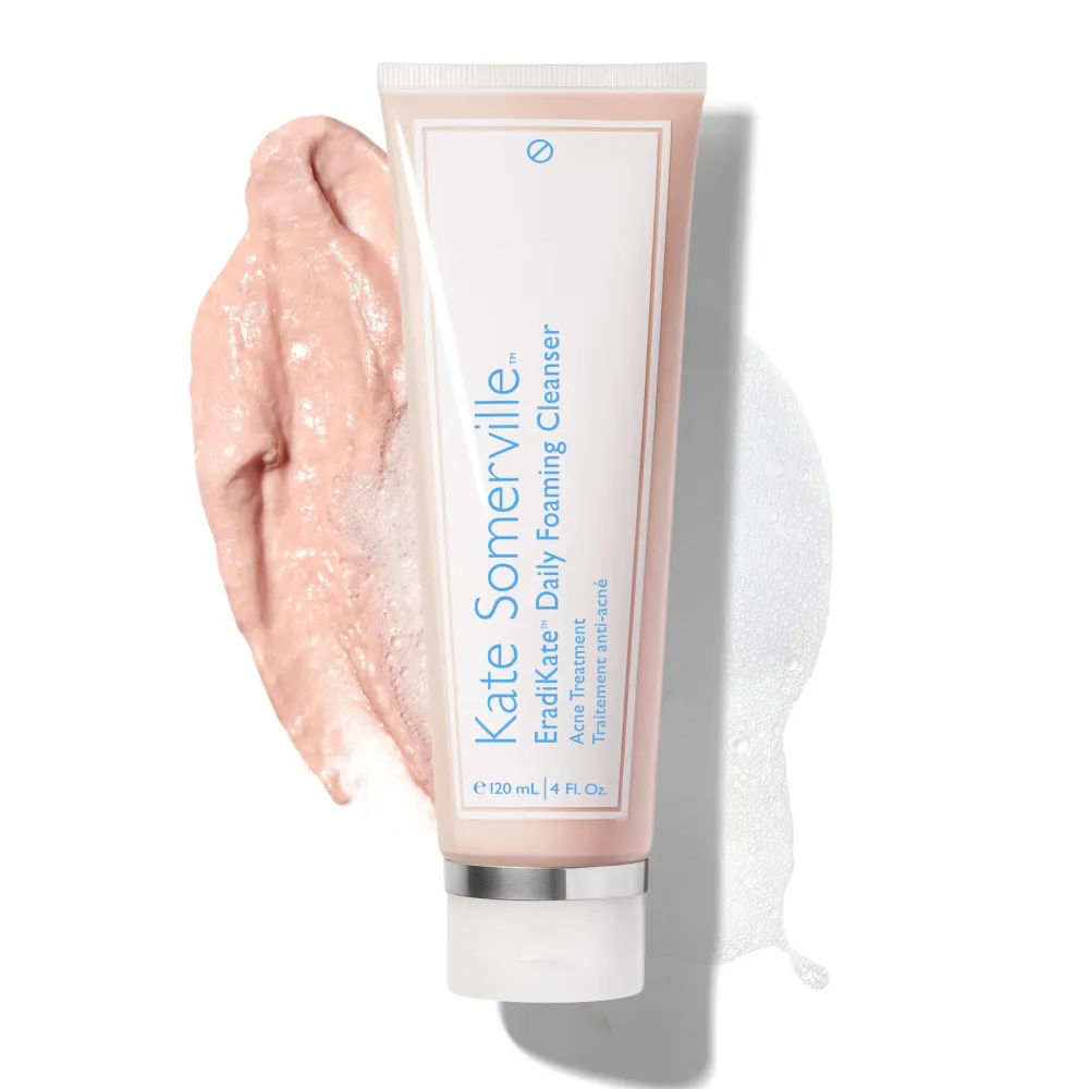 EradiKate 3% Sulfur Daily Foaming Cleanser Acne Treatment - Clinically Formulated Medicated Face Wash Balances Skin and Cleans Pores, 4 Fl Oz