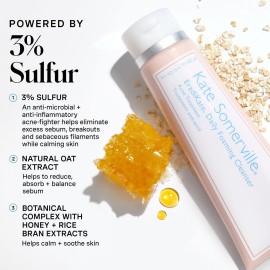 EradiKate 3% Sulfur Daily Foaming Cleanser Acne Treatment - Clinically Formulated Medicated Face Wash Balances Skin and Cleans Pores, 4 Fl Oz