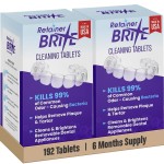 Retainer Brite - Aligner Cleaning Tablets for Invisalign, Mouth Guard Cleaner, Night Guard Cleaner and other Dental Appliances. FDA Registered and Made in USA. 192 Tablets - 6 Month Supply