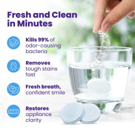 Retainer Brite - Aligner Cleaning Tablets for Invisalign, Mouth Guard Cleaner, Night Guard Cleaner and other Dental Appliances. FDA Registered and Made in USA. 192 Tablets - 6 Month Supply Retainer Brite - Aligner Cleaning Tablets for Invisalign, Mouth Guard Cleaner, Night Guard Cleaner and other Dental Appliances. FDA Registered and Made in USA. 192 Tablets - 6 Month Supply