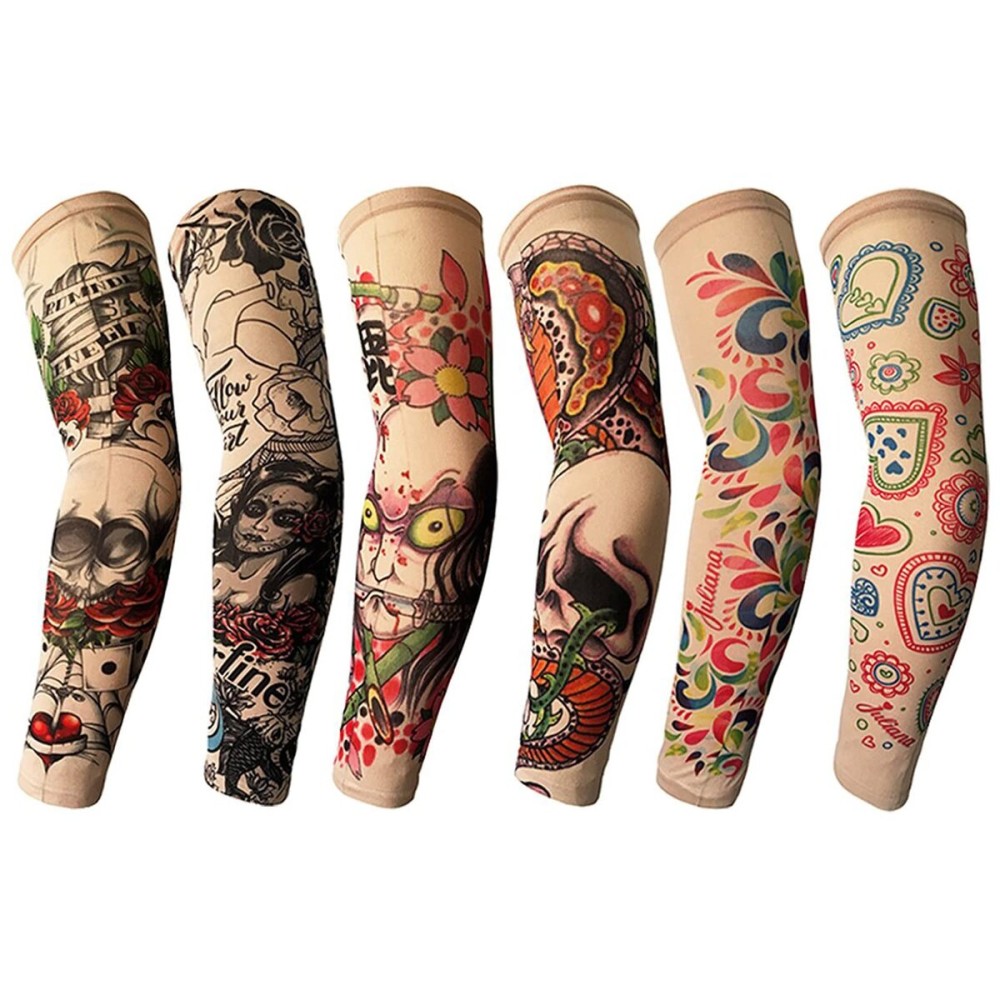 YARIEW Tattoo Sleeves for Men, 6Pcs Arm Sleeves Fake Tattoos Sleeves to Cover Arms Sun Protection Sleeves Tattoo Sleeve Covers Temporary Tattoo Sleeves for Men and Women (Set 4) YARIEW Tattoo Sleeves for Men, 6Pcs Arm Sleeves Fake Tattoos Sleeves to Cover Arms Sun Protection Sleeves Tattoo Sleeve Covers Temporary Tattoo Sleeves for Men and Women (Set 4)