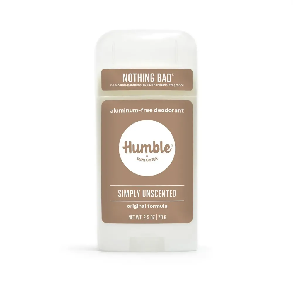 HUMBLE BRANDS Original Formula Aluminum-free Deodorant. Long Lasting Odor Control with Baking Soda, Simply Unscented, Pack of 1 HUMBLE BRANDS Original Formula Aluminum-free Deodorant. Long Lasting Odor Control with Baking Soda, Simply Unscented, Pack of 1