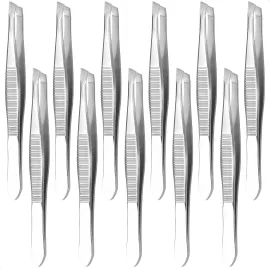 12 Pcs Eyebrow Tweezers for Women - 3.5 Stainless Steel Tweezers for Women Facial Hair with Heart Clamps, Effortless Eyebrow Plucking & Ingrown Hairs - Compact Size for Browists & Beauty Enthusiasts