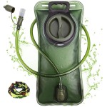 Hydration Bladder, 2L Water Bladder for Hiking Backpack, BPA-Free Leak Proof Water Reservoir Storage Bag, Water Pouch Hydration Pack Replacement for Camping Cycling Running, Military Green