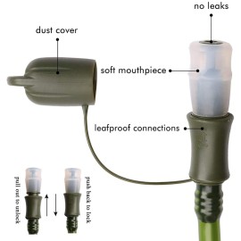 Hydration Bladder, 2L Water Bladder for Hiking Backpack, BPA-Free Leak Proof Water Reservoir Storage Bag, Water Pouch Hydration Pack Replacement for Camping Cycling Running, Military Green Hydration Bladder, 2L Water Bladder for Hiking Backpack, BPA-Free Leak Proof Water Reservoir Storage Bag, Water Pouch Hydration Pack Replacement for Camping Cycling Running, Military Green