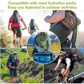 Hydration Bladder, 2L Water Bladder for Hiking Backpack, BPA-Free Leak Proof Water Reservoir Storage Bag, Water Pouch Hydration Pack Replacement for Camping Cycling Running, Military Green Hydration Bladder, 2L Water Bladder for Hiking Backpack, BPA-Free Leak Proof Water Reservoir Storage Bag, Water Pouch Hydration Pack Replacement for Camping Cycling Running, Military Green