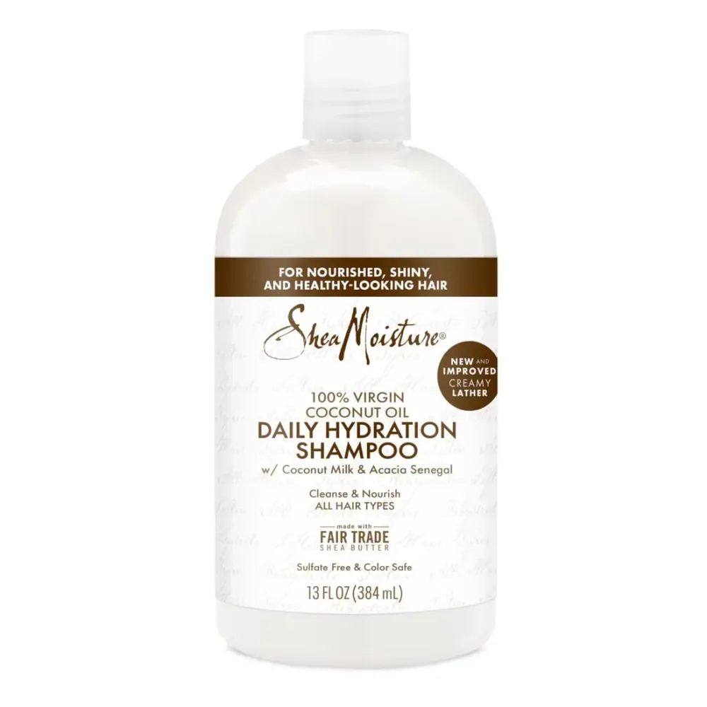 SheaMoisture Daily Hydration Shampoo 100% Virgin Coconut Oil for All Hair Types Sulfate-Free 13 oz SheaMoisture Daily Hydration Shampoo 100% Virgin Coconut Oil for All Hair Types Sulfate-Free 13 oz