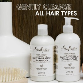 SheaMoisture Daily Hydration Shampoo 100% Virgin Coconut Oil for All Hair Types Sulfate-Free 13 oz SheaMoisture Daily Hydration Shampoo 100% Virgin Coconut Oil for All Hair Types Sulfate-Free 13 oz