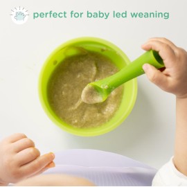 Olababy 100% Silicone Soft-Tip Training Spoon for Baby Led Weaning 2pack Olababy 100% Silicone Soft-Tip Training Spoon for Baby Led Weaning 2pack