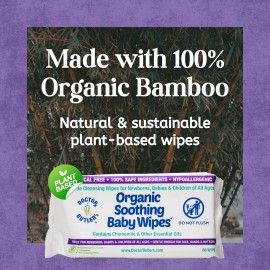 Doctor Butler\'s Organic Baby Wipes - Hypoallergenic & Unscented Baby Wipes, Safe for Baby Sensitive Skin Care, Made with Chamomile & Essential Oils (1pk - 60 Wipes) Doctor Butler\'s Organic Baby Wipes - Hypoallergenic & Unscented Baby Wipes, Safe for Baby Sensitive Skin Care, Made with Chamomile & Essential Oils (1pk - 60 Wipes)