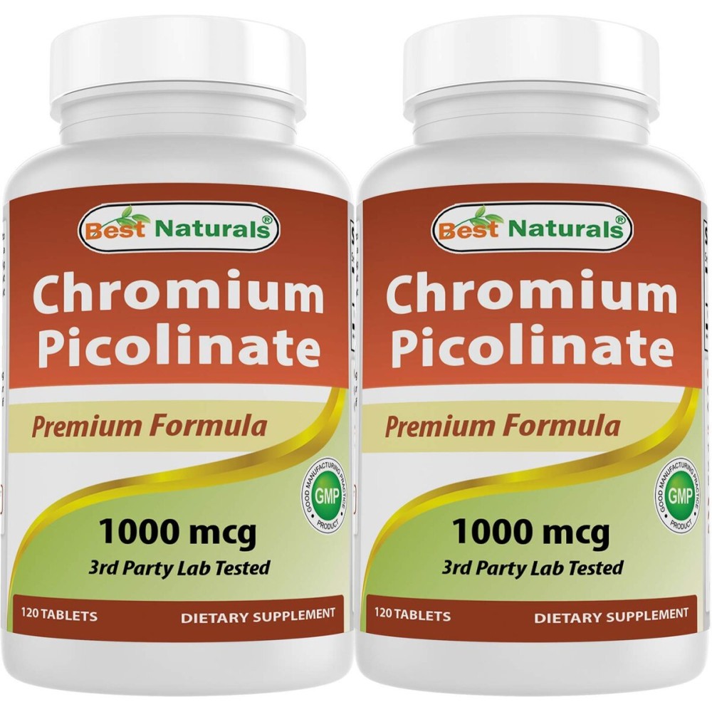 Best Naturals Chromium Picolinate 1000 mcg 120 Tablets (Pack of 2) Best Naturals Chromium Picolinate 1000 mcg 120 Tablets (Pack of 2)