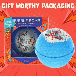 Superhero Bath Bombs for Kids & Boys with Surprise Hero Toys Inside (1 Pack) - Large Bubble Bomb for Boys & Girls - Fruity Scent, Relaxing, Gift for Children, Made in USA by Two Sisters Superhero Bath Bombs for Kids & Boys with Surprise Hero Toys Inside (1 Pack) - Large Bubble Bomb for Boys & Girls - Fruity Scent, Relaxing, Gift for Children, Made in USA by Two Sisters