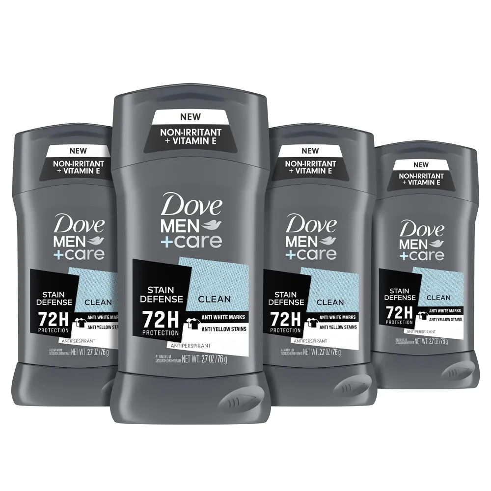 DOVE MEN + CARE Antiperspirant Deodorant 72-hour anti-stain Protection Invisible Deodorant For Men, 2.7 Ounce (Pack of 4) DOVE MEN + CARE Antiperspirant Deodorant 72-hour anti-stain Protection Invisible Deodorant For Men, 2.7 Ounce (Pack of 4)