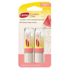 Carmex Comfort Care Lip Balm Stick with Colloidal Oatmeal in Watermelon Blast - 0.15 OZ, 2 Count Carmex Comfort Care Lip Balm Stick with Colloidal Oatmeal in Watermelon Blast - 0.15 OZ, 2 Count