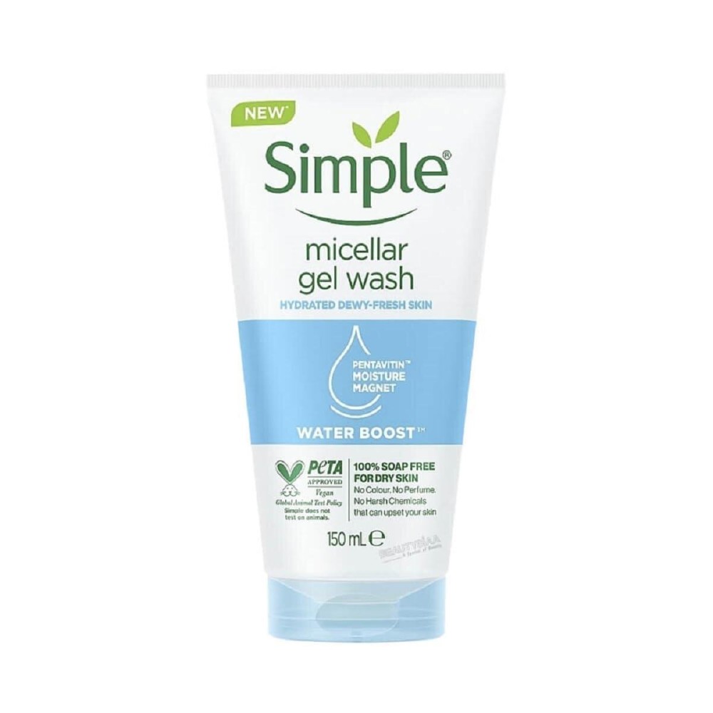 Simple Water Boost Micellar Gel Facial Wash, 5 Oz (150 ML) (1 Count)
