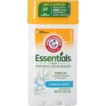ARM & HAMMER Essentials Solid Deodorant, Clean(Juniper Berry), Wide Stick, 2.5 oz. (Pack of 3)