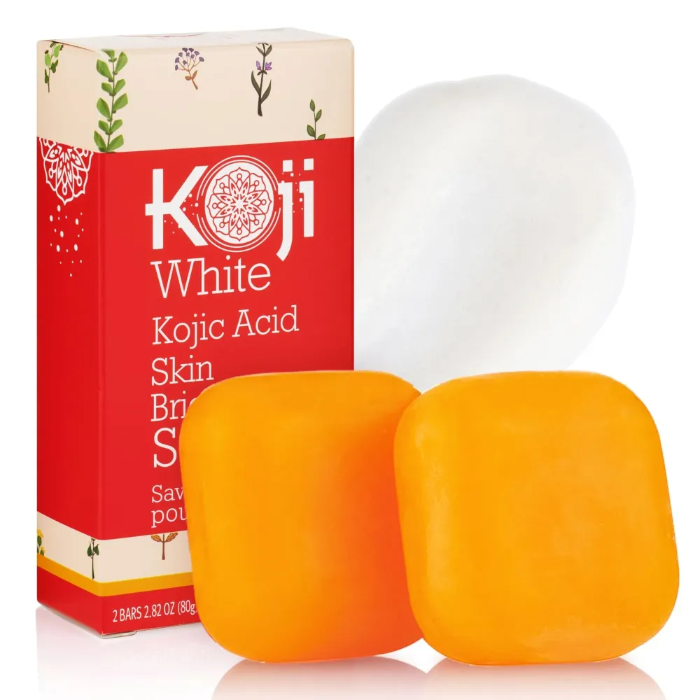 Koji White Pure Kojic Acid Soap | Glycerin Soap Bar for Gentle Skin Brightening and Exfoliation with Tea Tree, Coconut Oil, Hyaluronic Acid & Vitamin C, Vegan, 2.82 oz Koji White Pure Kojic Acid Soap | Glycerin Soap Bar for Gentle Skin Brightening and Exfoliation with Tea Tree, Coconut Oil, Hyaluronic Acid & Vitamin C, Vegan, 2.82 oz