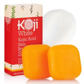 Koji White Pure Kojic Acid Soap | Glycerin Soap Bar for Gentle Skin Brightening and Exfoliation with Tea Tree, Coconut Oil, Hyaluronic Acid & Vitamin C, Vegan, 2.82 oz Koji White Pure Kojic Acid Soap | Glycerin Soap Bar for Gentle Skin Brightening and Exfoliation with Tea Tree, Coconut Oil, Hyaluronic Acid & Vitamin C, Vegan, 2.82 oz