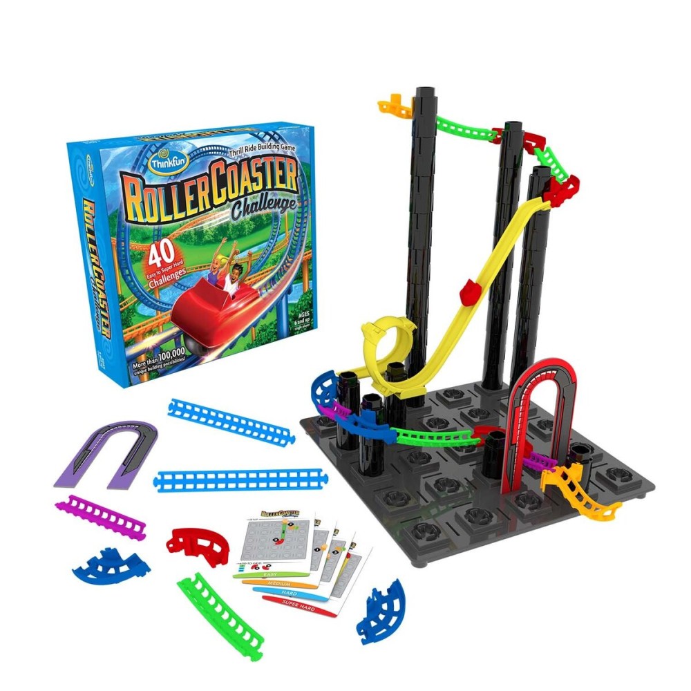 ThinkFun Roller Coaster Challenge STEM Toy and Building Game for Boys and Girls Age 6 and Up - TOTY Game of the Year Finalist