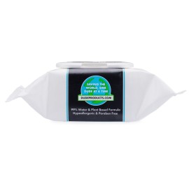DUDE Wipes - 30 Unscented Face & Body Wipes with Sea Salt & Aloe - Alcohol Free Hypoallergenic Cleansing Wipes