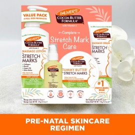 Palmer\'s Cocoa Butter Formula Pregnancy Skin Care Kit for Stretch Marks and Scars, Dermatologist Approved, Gift for Mom to Be, 4 Piece Full Size Set Palmer\'s Cocoa Butter Formula Pregnancy Skin Care Kit for Stretch Marks and Scars, Dermatologist Approved, Gift for Mom to Be, 4 Piece Full Size Set