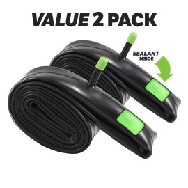 Slime 30074 Bike Inner Tubes with Slime Puncture Sealant, Extra Strong, Self Sealing, Prevent and Repair, Schrader Valve, 26x1.75-2.125, Value 2-Pack Slime 30074 Bike Inner Tubes with Slime Puncture Sealant, Extra Strong, Self Sealing, Prevent and Repair, Schrader Valve, 26x1.75-2.125, Value 2-Pack