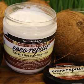 Aunt Jackie\'s Coconut Crme Recipes Coco Repair Deep Hair Conditioner, Delivers Nourishment, Stops Damage, Breakage for Natural Curls, 15 oz Aunt Jackie\'s Coconut Crme Recipes Coco Repair Deep Hair Conditioner, Delivers Nourishment, Stops Damage, Breakage for Natural Curls, 15 oz
