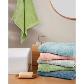 Cleanbear Pure Cotton Wash Cloths Face Cloths, 6 Colors per Set, 13 x 13 Inches (Light Blue, Jade Green, Light Green, Grey, Light Grey, Pink) Cleanbear Pure Cotton Wash Cloths Face Cloths, 6 Colors per Set, 13 x 13 Inches (Light Blue, Jade Green, Light Green, Grey, Light Grey, Pink)