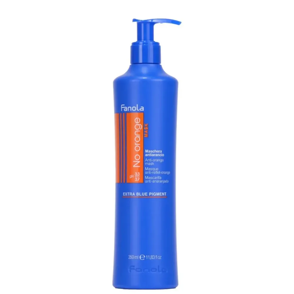 Fanola No Orange Mask - Blue Color Depositing Treatment for Dark Tones, Removes Brassiness from Color-Treated Hair - Conditioning, Detangling, and Hydrating 11.83 Fl Oz