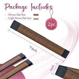 Women\'s Hair Bun Maker French Twist Hair Fold Wrap Snap by Andlane (1 Brown, 1 Light Brown) Women\'s Hair Bun Maker French Twist Hair Fold Wrap Snap by Andlane (1 Brown, 1 Light Brown)