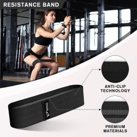 RitFit Upgraded 7 Pack Barbell Squat Pad Set with Resistance Band,2 Safety Straps,2 Gym Ankle Straps and Carry Bag,Workout for Lunges, Hip Thrusts,Protect Neck Shoulder (Black)