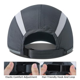 GADIEMKENSD Sport Hat 50+ UPF Inhibit UV Lightweight Baseball Cap Quick Drying Reflective Foldable Cap Water Repellency with Mesh Race Suitable for Men Woman Running Outdoor Activity Cap Dark Gray GADIEMKENSD Sport Hat 50+ UPF Inhibit UV Lightweight Baseball Cap Quick Drying Reflective Foldable Cap Water Repellency with Mesh Race Suitable for Men Woman Running Outdoor Activity Cap Dark Gray