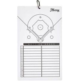 Murray Sporting Goods Dry Erase Coaches Clipboard | Double-Sided Dry Erase White Board (Baseball) Murray Sporting Goods Dry Erase Coaches Clipboard | Double-Sided Dry Erase White Board (Baseball)